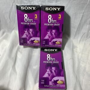 Sony 8 hrs T-160 Blank VHS Tapes Lot Of 7 Premium Grade